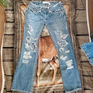 Laguna Beach Co. Straight Cut Ripped Jean's